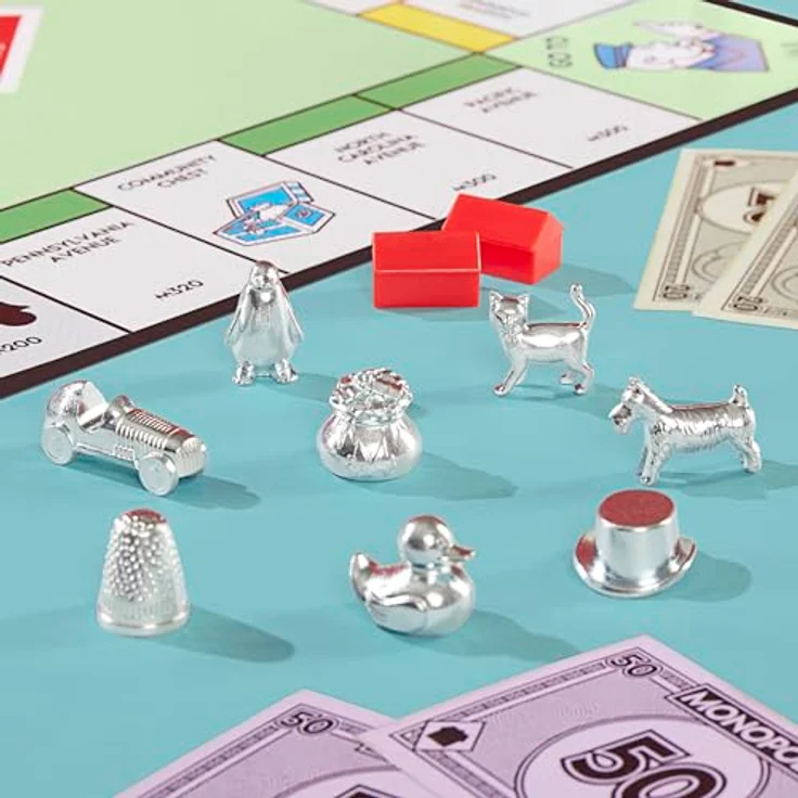 Hasbro Monopoly, Brettspiel mit Aufbewahrungsfach und größeren Spielfiguren, Spanische Edition – Bild 9
