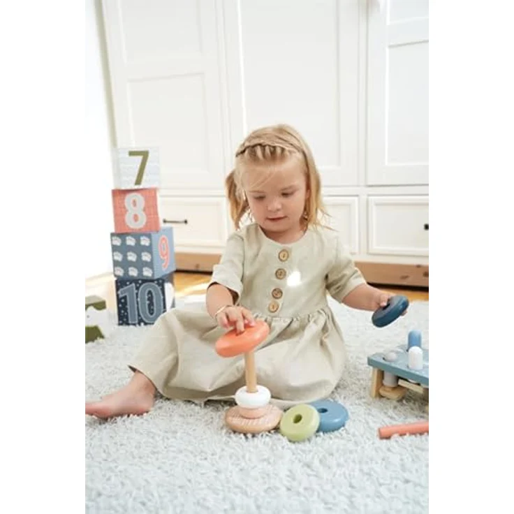 Small Foot - Wooden Stacking Tower Arctic, 7-teiliges Lernspielzeug für Babys – Bild 6