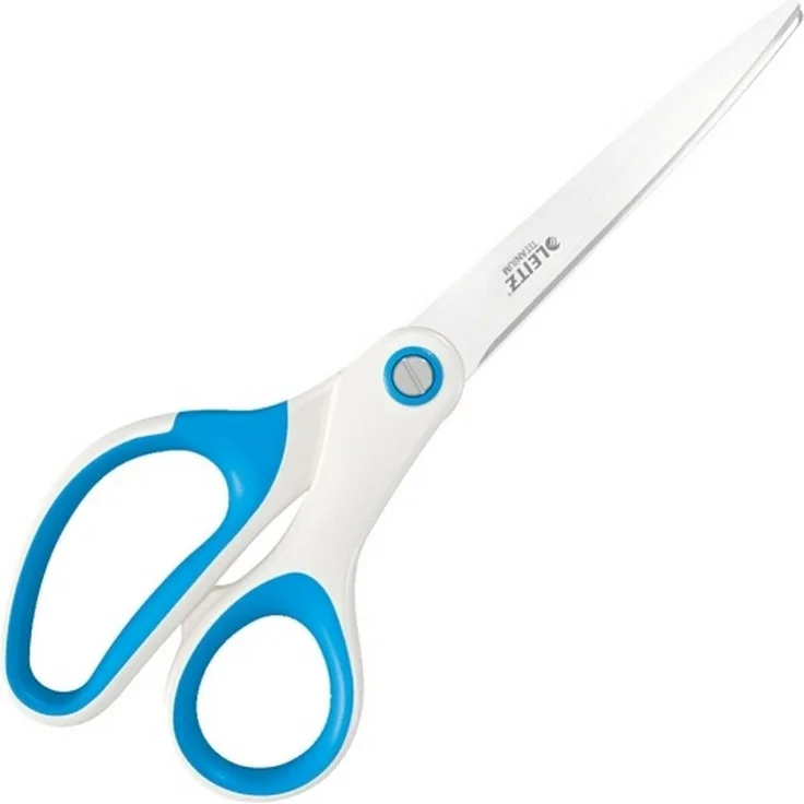 LEITZ Wow Titan Büroschere, 205 mm, ergonomisch, titanbeschichtet, blau metallic
