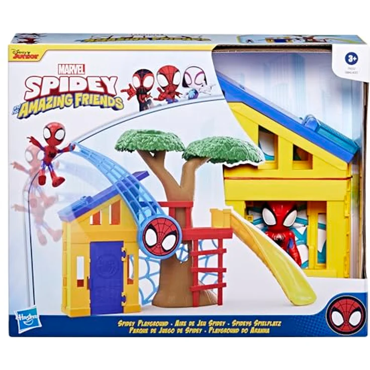 HASBRO Marvel Spidey und Seine Super-Freunde Spideys Spielplatz Spielset, 29 cm hoch mit Spidey Action-Figur und interaktiven Spielbereichen – Bild 2