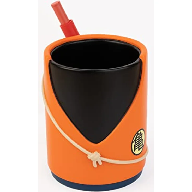 Grupo Erik Stiftehalter Dragonball Z Goku, Schreibtisch Organizer mit oranger Kugelschreiber, 7,9 x 8 x 11 cm, offizielles Dragon Ball Merchandise – Bild 2