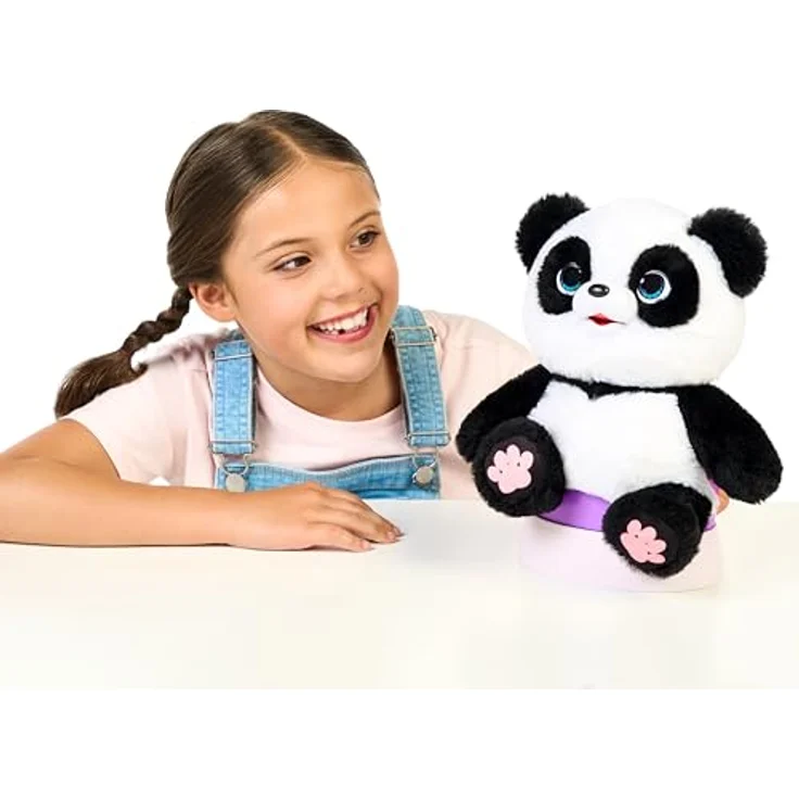 Moose Little Live Pets My Baby Panda, interaktive Plüschfigur mit über 50 Geräuschen und Reaktionen, inklusive Töpfchen und Bambusstäbchen, H30 x B17 cm – Bild 6
