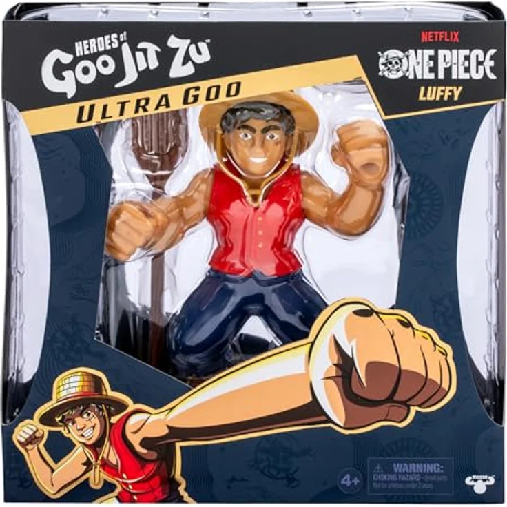 Heroes of Goo Jit Zu One Piece Luffy, 18 cm Actionfigur mit Ultra-Schleimfüllung und Deluxe-Zubehörteilen – Bild 2