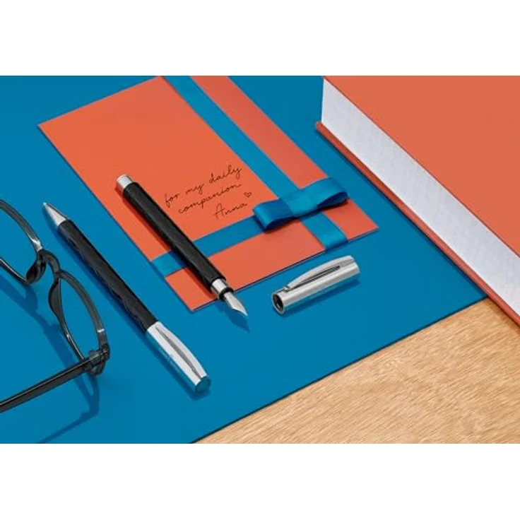 Faber-Castell Ambition Drehkugelschreiber, elegantes Design aus ausgesuchten Materialien, schlamm (Schwarz) – Bild 4