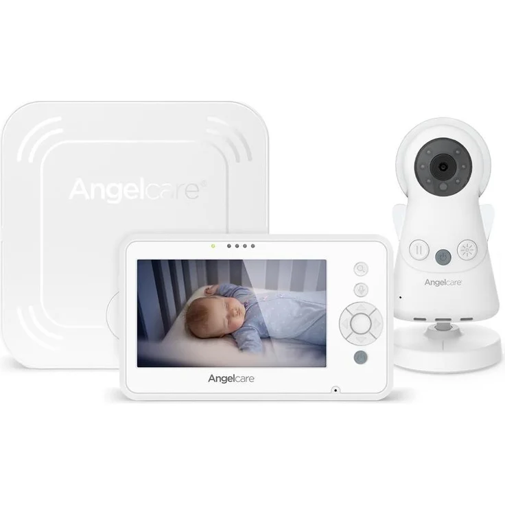 Angelcare AC25, Atembewegungsmelder und Video-Babyphone mit Infrarot-Nachtsicht, beidseitiger Kommunikation und Temperaturüberwachung