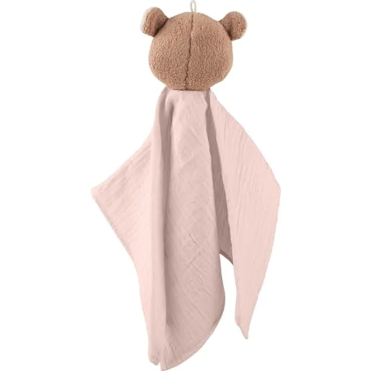 Sigikid Schnuffeltuch sigibaby, Kuscheltuch aus Musselin und Teddyplüsch, 32 cm, rosa – Bild 2