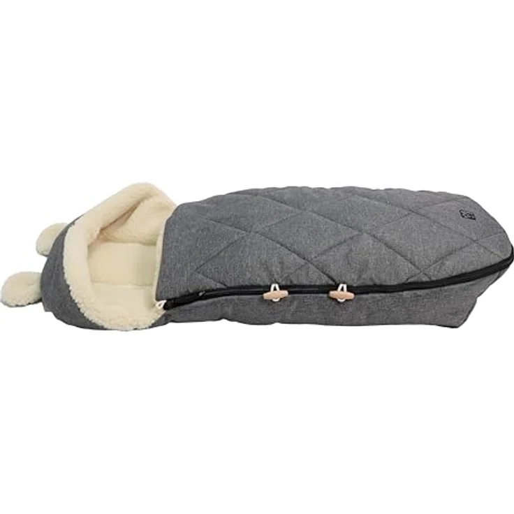 Kaiser 65825 XL EARS WOOL, Woll Fußsack für Kinderwagen und Fahrradanhänger, anthracite melange – Bild 5
