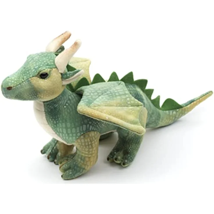 Uni-Toys - Drache grün - 26 cm (Länge) - Plüsch-Fabeltier - Plüschtier, Kuscheltier – Bild 1