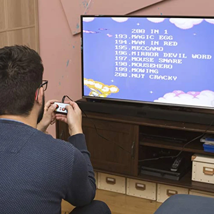 thumbs UP! Mini TV Games - inkl. 200 Retro Spielen - Retro, Vintage, Gaming, 80er, Videospiel - 0001357, 6. 9 X 4. 3 X 4 cm – Bild 5