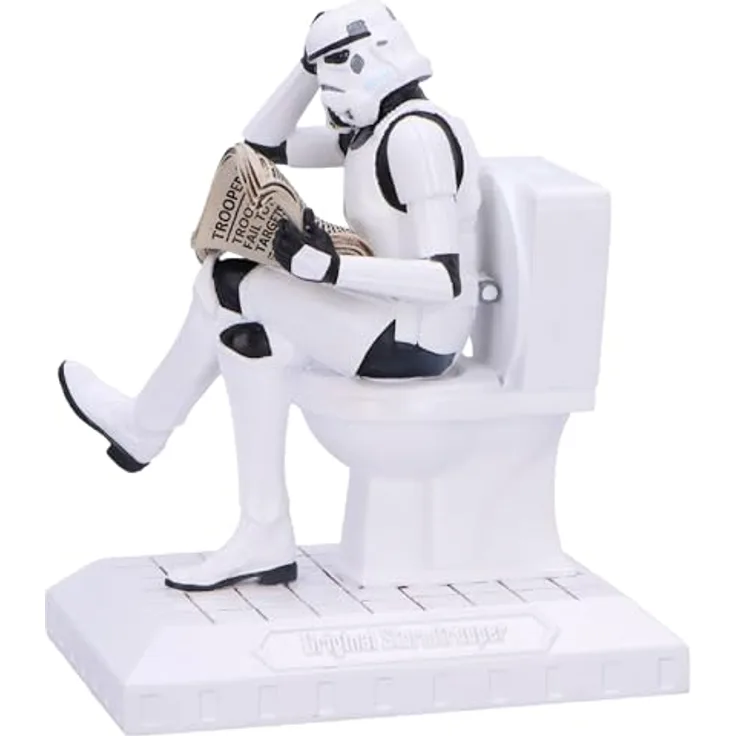 Nemesis Now Original Stormtrooper Pooper Trooper Figur, handbemalt, 10 cm, skurriles Sammlerstück aus Harz