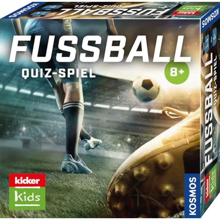 Kosmos Kicker Kids Fußball-Quiz, Brettspiel für 2-4 Spieler mit Fussballprofis vom Kicker Kids Magazin, ideal als Fußball Geschenk für Kinder und Fans ab 8 Jahren – Bild 1