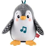 FISHER-PRICE Wackelnder Pinguin - Plüschspielzeug für Babys zum Spielen in Bauchlage mit Musik und wackelnden Bewegungen, fördert Seh-, Tast- und Hörsinn, begleitet Babys beim Heranwachsen, HNC10