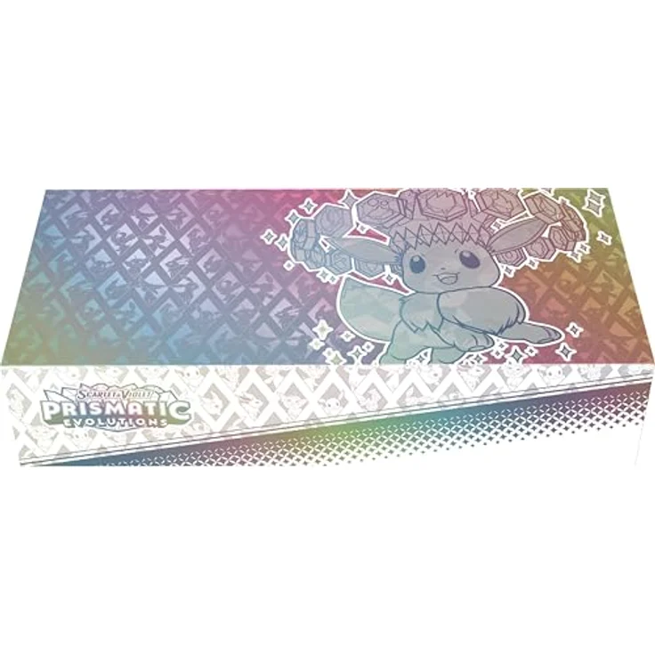 Pokémon Super-Premium-Kollektion Karmesin & Purpur – Prismatische Entwicklungen, mit 1 holografischer Vollbild-Promokarte, 1 Flauschiger Evoli-Deckbox und 15 Boosterpacks – Bild 2