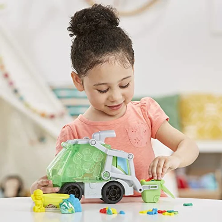 Play-Doh Wheels 2-in-1 Müllabfuhr mit Müllknete und 3 Dosen, Multi – Bild 5