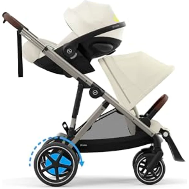 Cybex eGazelle S, Kinderwagen mit elektrischem Antrieb und Wiegefunktion, großer Einkaufskorb, Multi-Terrain-Support – Bild 9
