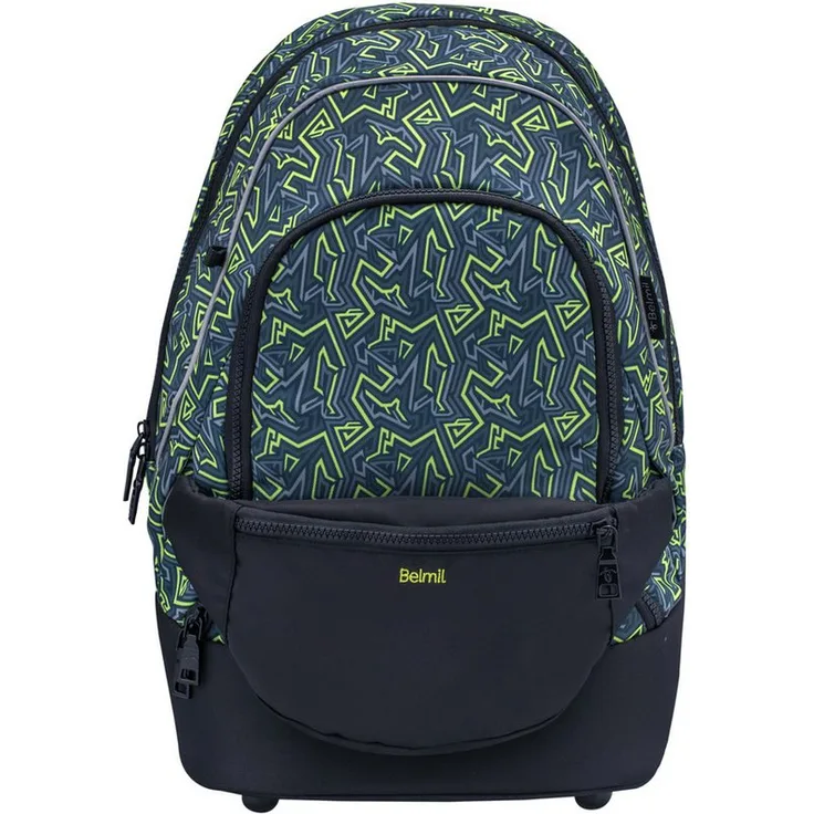 Belmil Schulrucksack Backpack & Fanny Pack, 2-tlg. Set, Polyester, Farbe Iguana