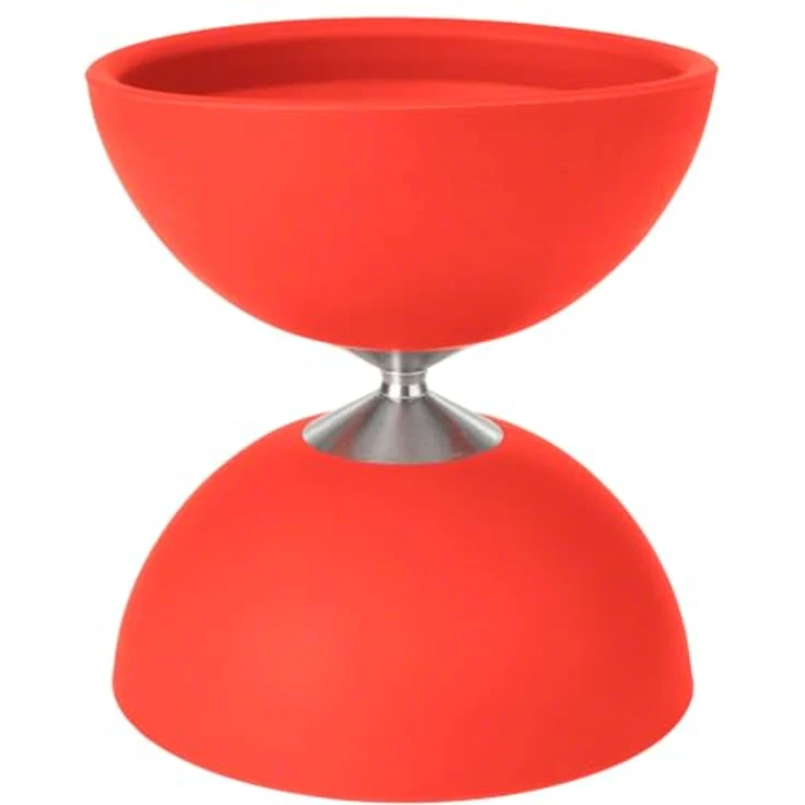 Sport-Tec Jonglierspiel Diabolo, ø 12 cm, inkl. 2 Holzstäbe und Anleitung, Metallspule für Anfänger und Fortgeschrittene – Bild 4