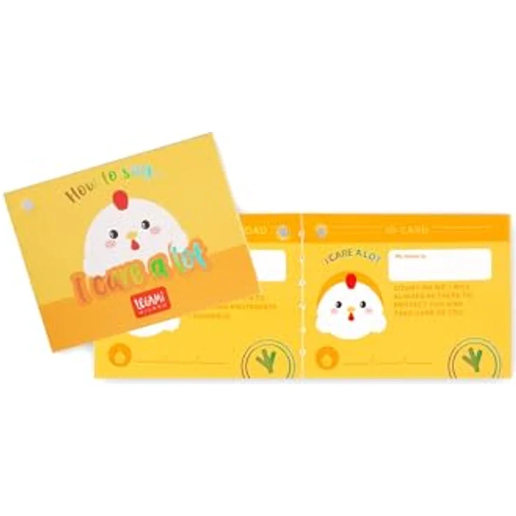 Legami Super Soft Plush Mini Plüsch, Henne mit personalisierbarer ID Karte, Steht alleine, 14x15x12 cm, Weiß – Bild 3