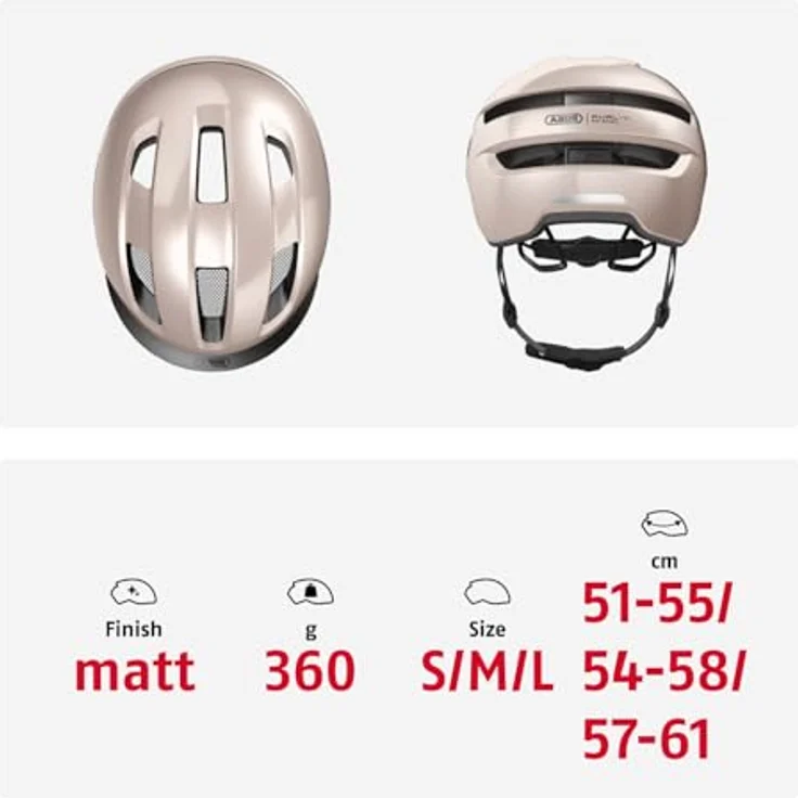 ABUS Fahrradhelm Purl-Y – NTA-Schutzhelm für E-Bike und S-Pedelec – Beige, Größe S – Bild 5