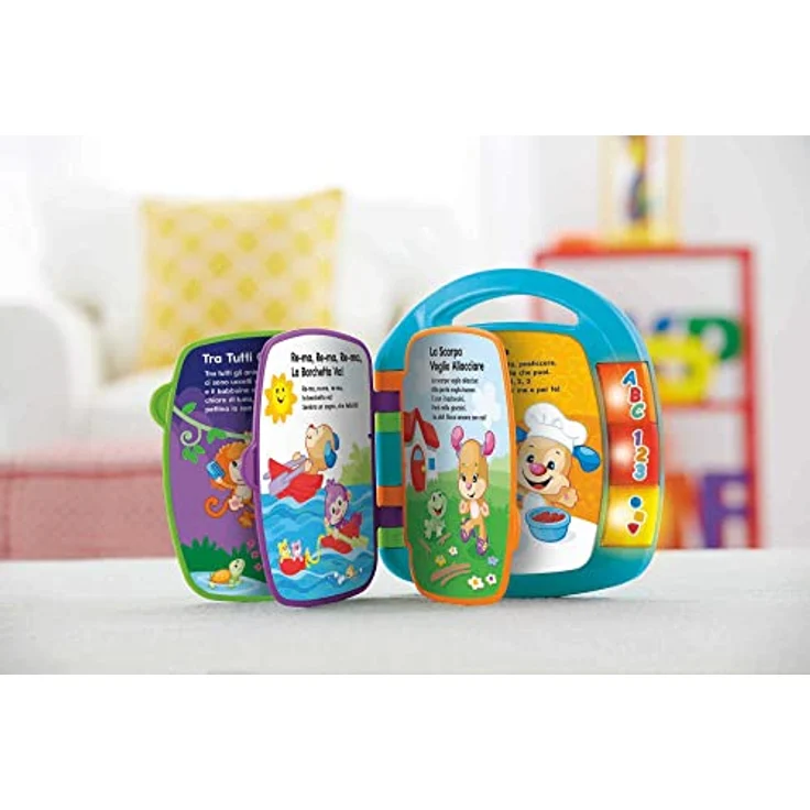 Fisher-Price CDH49 Lyrics and Learning Book, Musikspielzeug für Kinder ab 6 Monaten, mit Leuchttasten zur Förderung von Sprache und Motorik – Bild 5