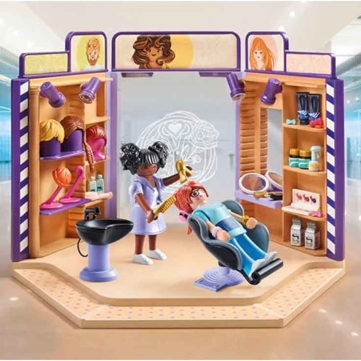 Playmobil® Konstruktions-Spielset Friseursalon (71535), My Life, (80 St), Made in Europe – Bild 3