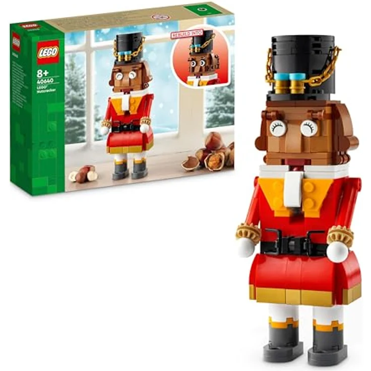 LEGO Nussknacker, Nussknacker-Figur, weihnachtliches Bauset für Jungen und Mädchen, Geschenk zu Weihnachten für Kinder, Weihnachtsdeko, Spielzeug zum Sammeln, lässt Kinder fantasievoll Spielen 40640 – Bild 1