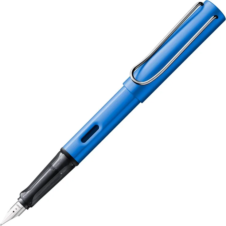LAMY Füller AL Star 028 Ocean BLAU Stärke M, Leichtgewichtiger Füllhalter aus Aluminium mit polierter Edelstahlfeder