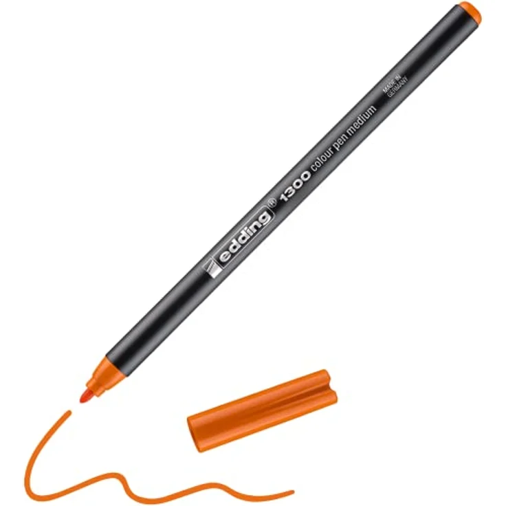 edding 1300 Fasermaler medium, Filzstift mit Rundspitze 2 mm, orange, für Zeichnen, Schreiben, Mandala, Bullet Journal und Schule – Bild 1