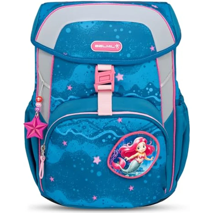 Belmil Schulranzen Kinderrucksack Maxi, ergonomisch mit Brustgurt, 22 L, wasserabweisend, 5 tlg. Set für Grundschule 1.-3. Klasse – Bild 2