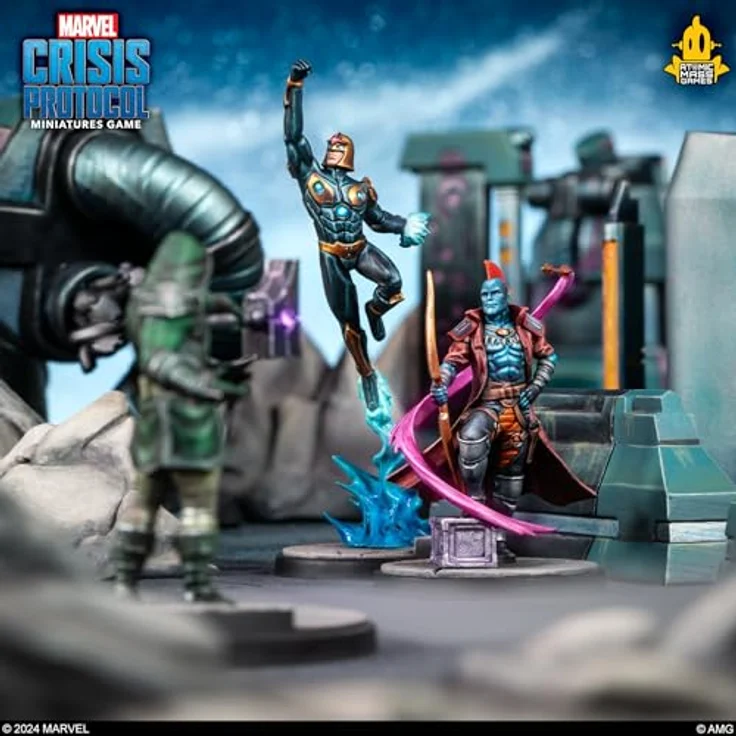 Atomic Mass Games AMGD2131 - Marvel: Crisis Protocol Yondu & Nova Character Pack, spielbare Miniaturfiguren für das Tabletop-Spiel – Bild 4