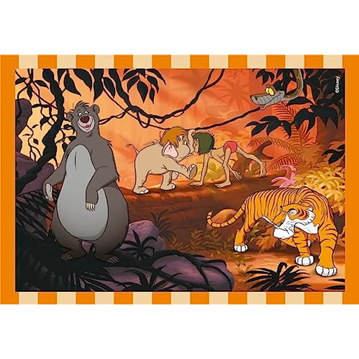 Clementoni 21523 Supercolor Puzzle 4 in 1 Disney Classics - Buntes Kinderpuzzle mit Besonderer Leuchtkraft & Farbintensität, 12,16,20,24 Teile ab 3 Jahren – Bild 5