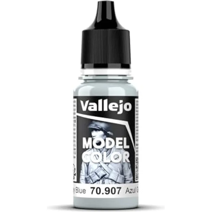 Vallejo Model Color Acrylfarbe, 17 ml Hellgraublau, ungiftig, wasserbasierend, speziell für Pinselmalerei