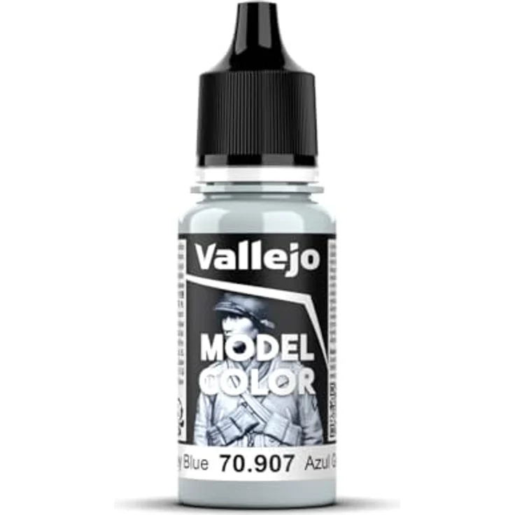 Vallejo Model Color Acrylfarbe, 17 ml Hellgraublau, ungiftig, wasserbasierend, speziell für Pinselmalerei – Bild 1