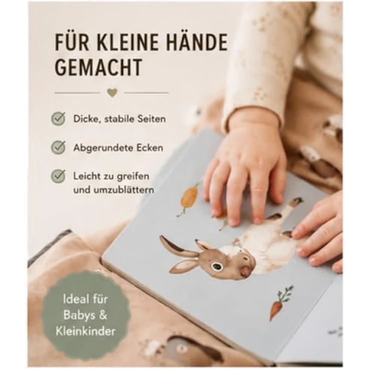 FILIBABBA Lernspielzeug Bilderbuch „Zahlen entdecken“ – Bauernhof & Zahlen lernen ab 12 Monaten, dicke Pappseiten, kinderfreundliches Design – Bild 5