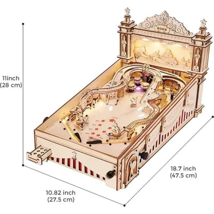 Robotime 3D-Puzzle Robotime 3D Pinball Machine 3D Puzzle, 482 Puzzleteile – Bild 4