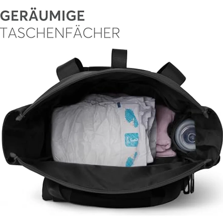 Kikkaboo Cerise Wickeltasche, Rucksack mit großem Innenfach, gepolstertem Rücken und Wickelunterlage, rosa – Bild 9
