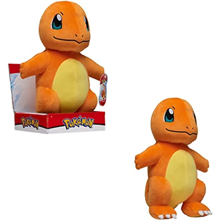 BANDAI - Pokémon JW0060 – Plüschtier von Salamamche (Charmander) – Plüschtier 30 cm