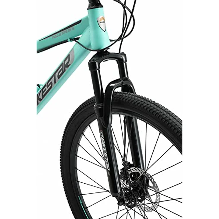 BIKESTAR Fully Mountainbike 27,5 Zoll | 17 Zoll Rahmen, 21 Gang Shimano Schaltung, Scheibenbremse | Mint – Bild 7