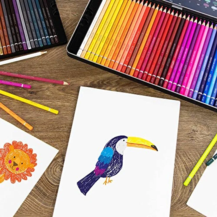 Artina Buntstift Artilo, 120-tlg, Kinder Holzstifte Set mit kräftigen Farben in Metallbox – Bild 7