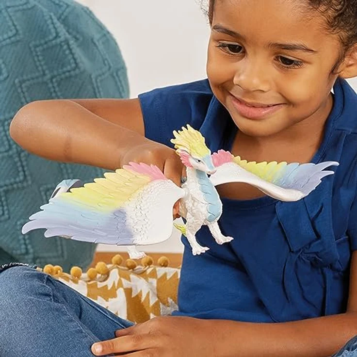 SCHLEICH Regenbogendrache Winddrachen mit beweglichen Flügeln und Glitzer, für Kinder von 5-12 Jahren – Bild 2