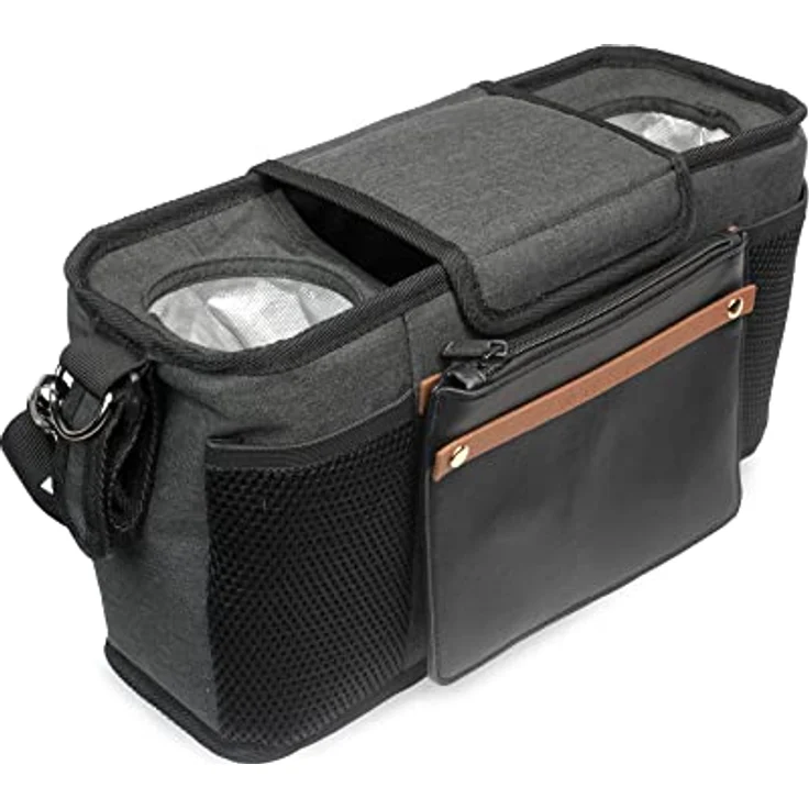 WonderFold Getränkehalter Black, Kinderwagen Zubehör für W4 Modelle, robuster Halter für Getränke und Snacks – Bild 4