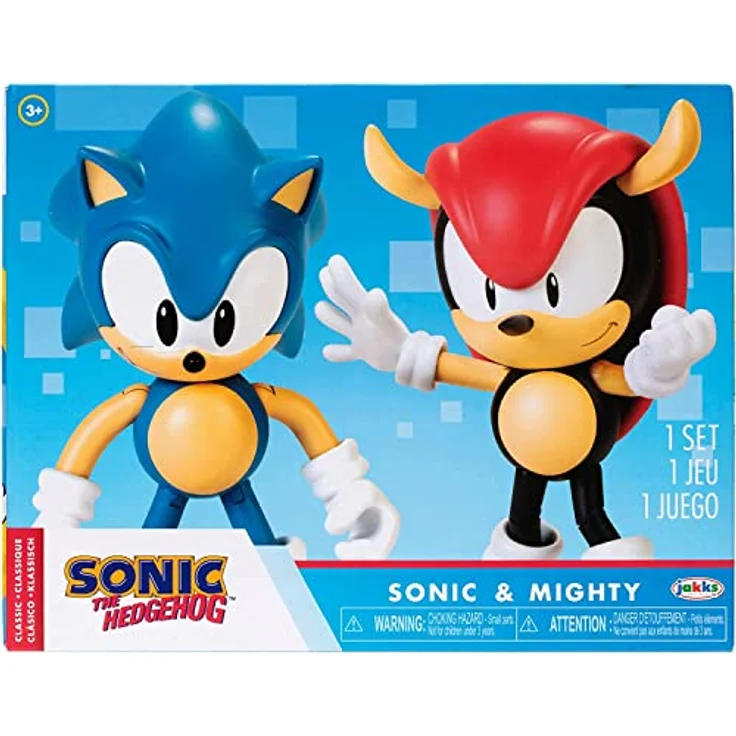 Jakks Pacific Sonic und Classic Mighty, Sammelfigur 2er-Pack, mehrfarbig, 10 cm – Bild 6
