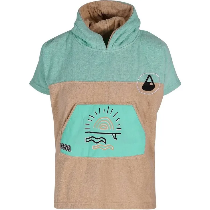Wave Hawaii Badeponcho Dropsi Kids, flauschiger Poncho aus Baumwolle, blau