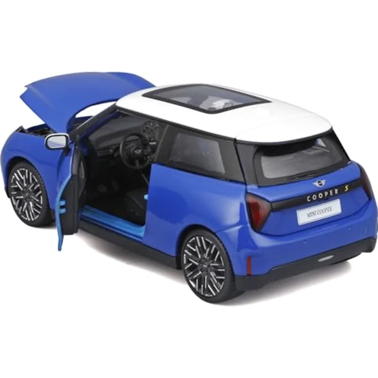 Maisto Mini Cooper SE 2024, 1/24 Modellfahrzeug in Blau, detailgetreue Nachbildung mit Öffnungsfunktionen – Bild 3
