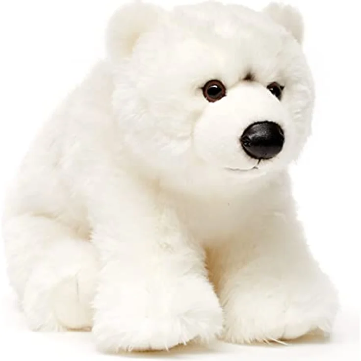 Uni-Toys - Eisbär Junges - 36 cm (Länge) - Plüsch-Bär, Polarbär - Kuscheltier – Bild 2