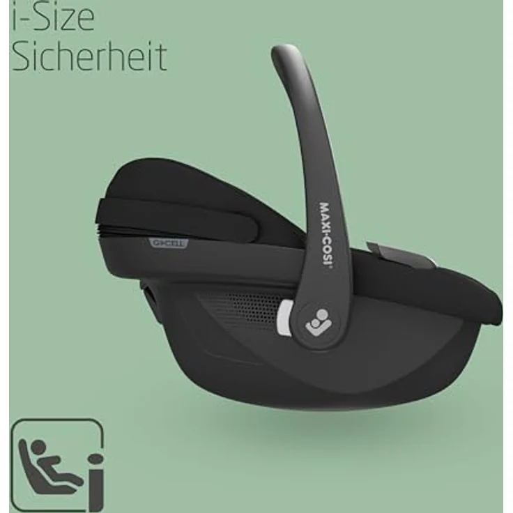 Maxi-Cosi Babyschale Pebble S i-Size - Tonal Black, Baby Autositz bis 12 kg, ab Geburt - 15 Monate (40 cm - 83 cm), nur 3,4 kg leicht – Bild 2