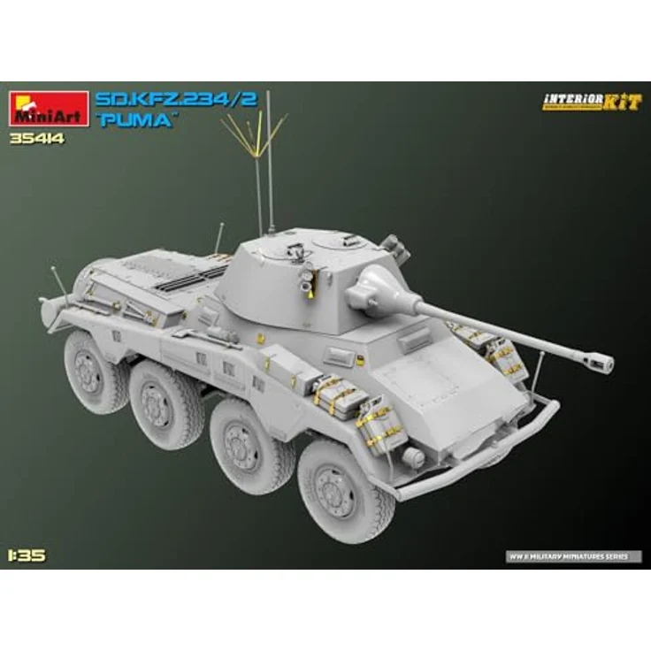 Other 1:35 Sd.Kfz.234/2 Puma Interior Kit, detailliertes Modellfahrzeug mit beweglichen Kettengliedern und mehreren Varianten – Bild 8
