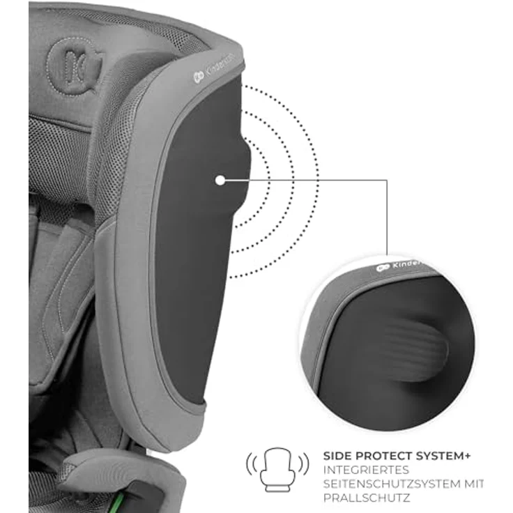 Kinderkraft Fix2Go Autokindersitz, 9-36 kg mit Schlaffunktion, Neigungsverstellung und SAFERIDE Sensor, Grey – Bild 8