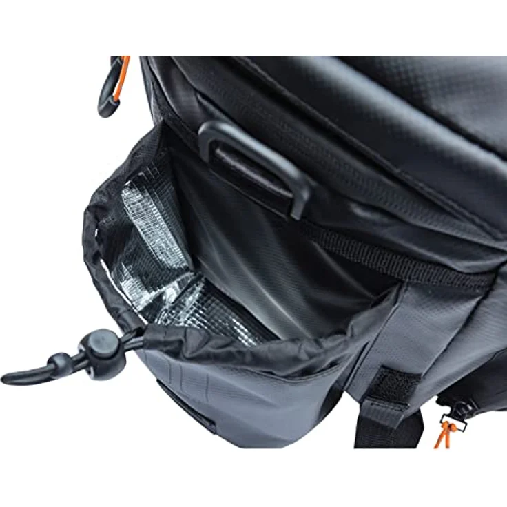 Basil Trunkbag Miles XL Pro Black Orange - 9-36 Liter - Tarpaulin – Bild 4