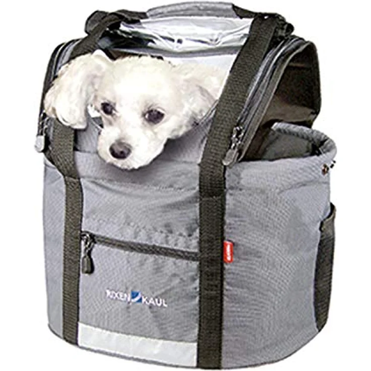 Rixen und Kaul Hundekorb Hundetasche DOGGY grau-schwarz 25x29x38 cm – Bild 4
